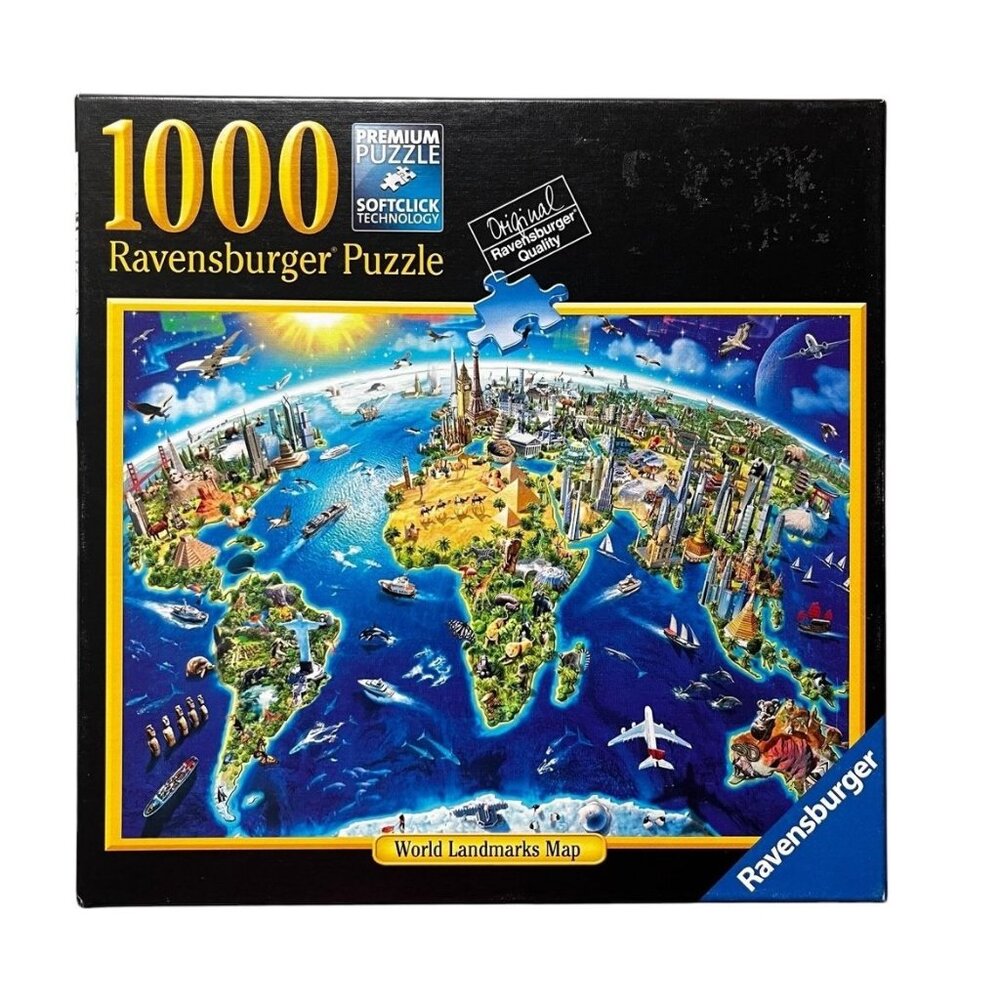 Ravensburger 1000 Piece World Landmarks Map Puzzle